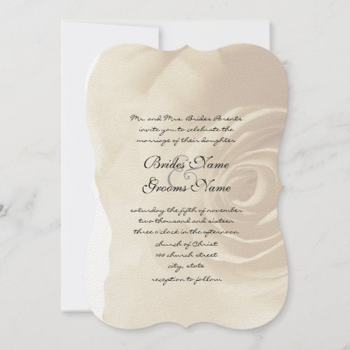 Antique Pink Rose Wedding Invitation