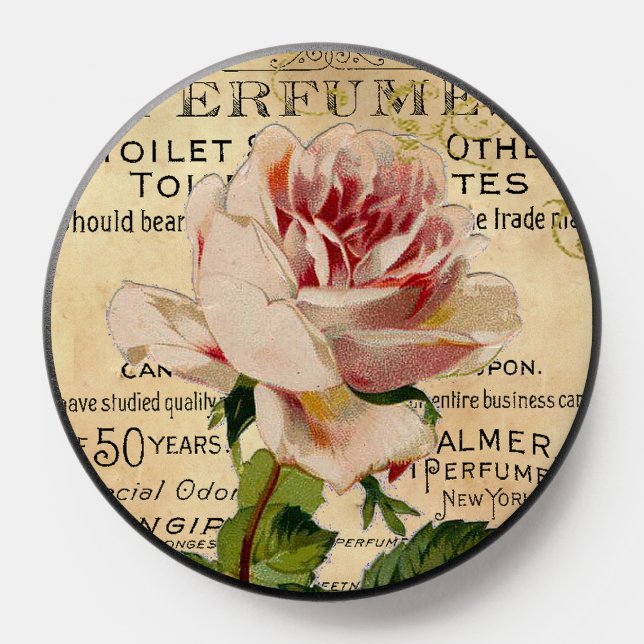 Antique Pink Roses Perfume PopSocket (Popsocket)