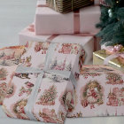 Antique Pink Victorian Christmas Wrapping Paper