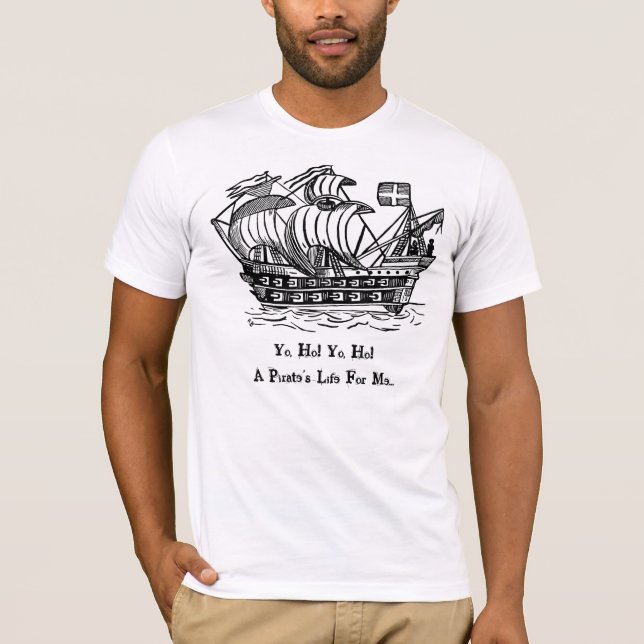 Antique Pirate Ship T-Shirt (Front)