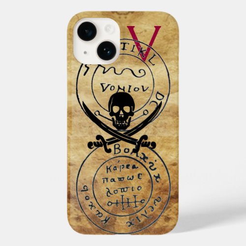 ANTIQUE  PIRATES TREASURE MAP SKULL AND SWORDS Case_Mate iPhone 14 CASE