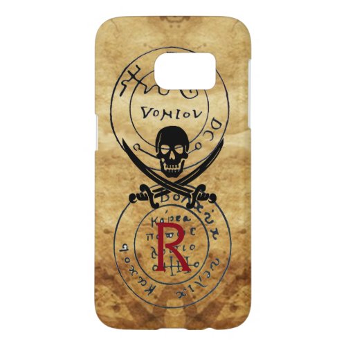 ANTIQUE  PIRATES TREASURE MAP SKULL AND SWORDS SAMSUNG GALAXY S7 CASE