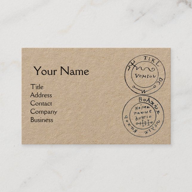 ANTIQUE PIRATES TREASURE MAP,SKULL & SWORDS Kraft Business Card (Front)