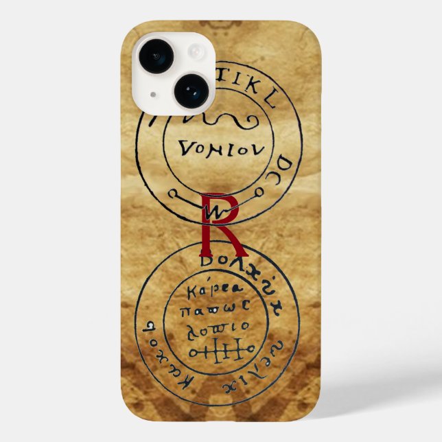 ANTIQUE  PIRATES TREASURE MAPS MONOGRAM Case-Mate iPhone CASE (Back)