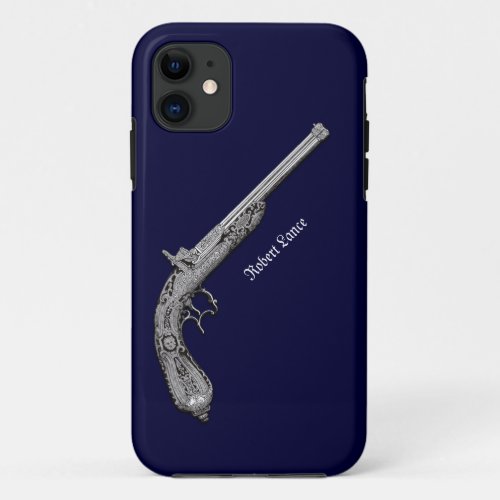 Antique Pistol Personal Blue iPhone 5 Case