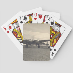 antique plane poker cards