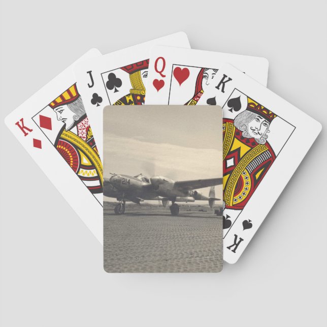 antique plane poker cards (Back)