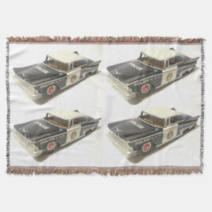 Antique Police Car Throw Blanket 