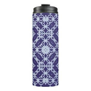 Antique portuguese azulejo ceramic. Graphic design Thermal Tumbler