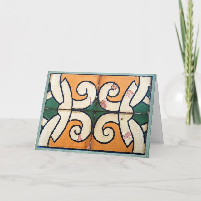 Antique Portuguese house tiles Card (Front)