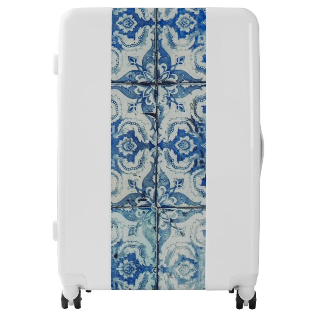 Antique Portuguese Tiles Pattern - Azulejo Luggage (Front)