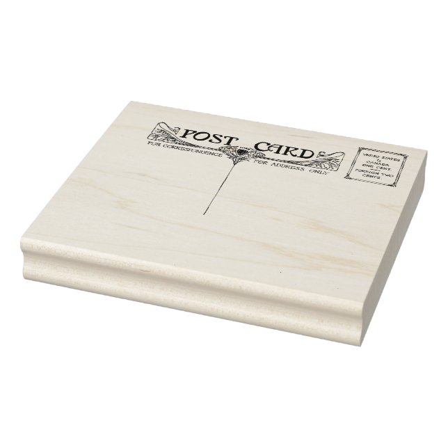 Antique Postcard Art Nouveau Era Vintage Rubber Stamp (Stamp)