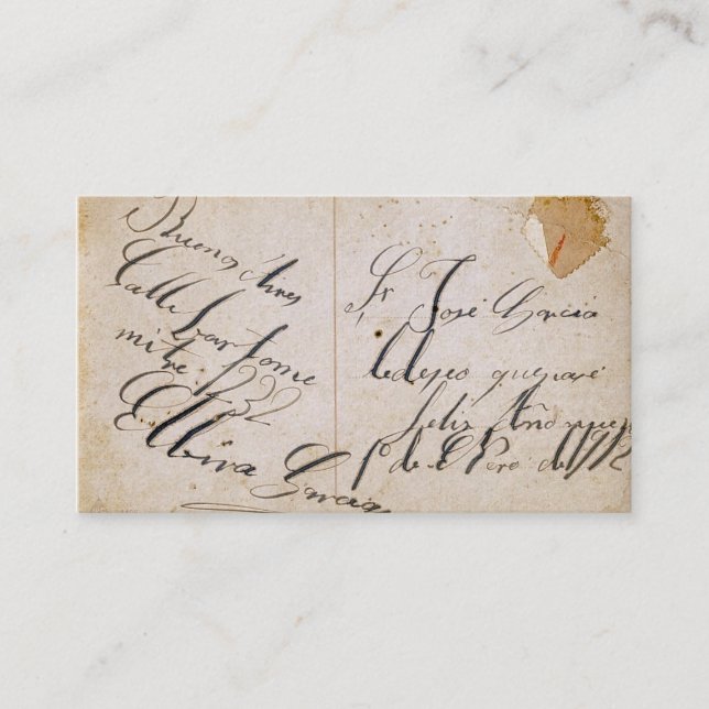 Antique Postcard Business Card (Front)