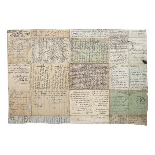 Antique Postcards French Vintage Background Pillow Case
