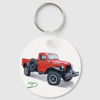 Antique Power Wagon Truck  Keychain