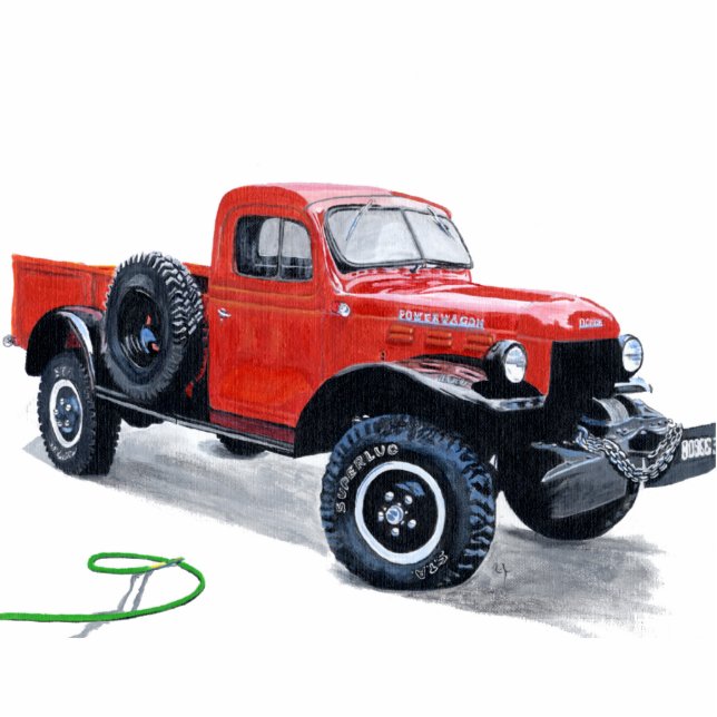 Antique Power Wagon Truck Sculpture (Front)
