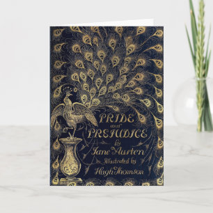 Antique Pride and Prejudice Peacock Edition Cover Card