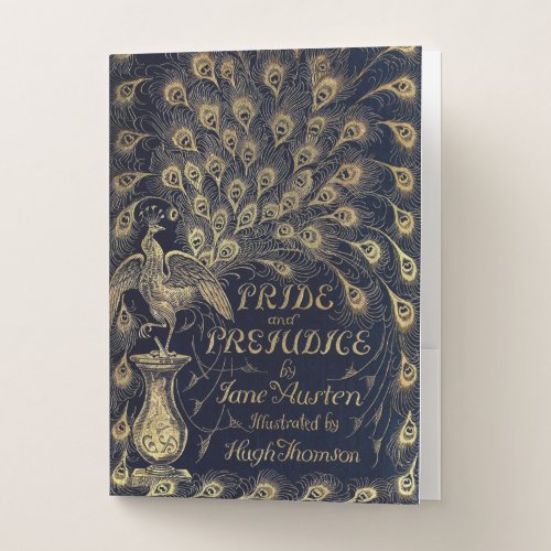 Antique Pride and Prejudice Peacock Edition Cover Pocket Folder