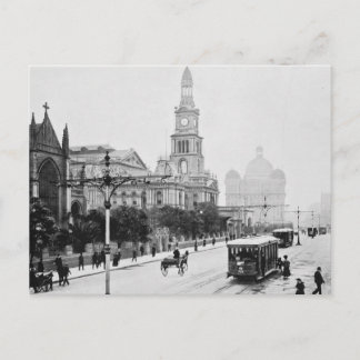 Antique print George St Sydney Australia c1898 Postcard