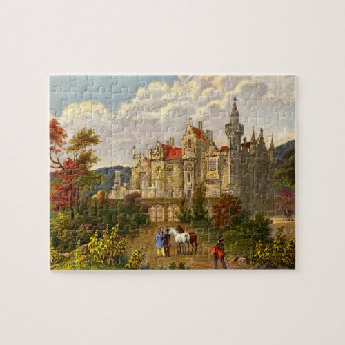 antique print of Abbotsford House Jigsaw Puzzle
