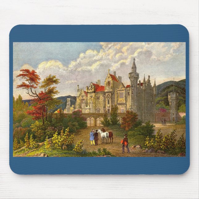 antique print of Abbotsford House Mouse Pad (Front)
