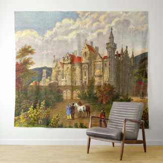 antique print of Abbotsford House Tapestry