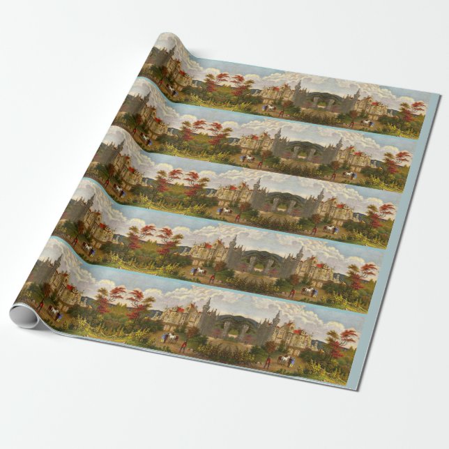 antique print of Abbotsford House Wrapping Paper (Unrolled)
