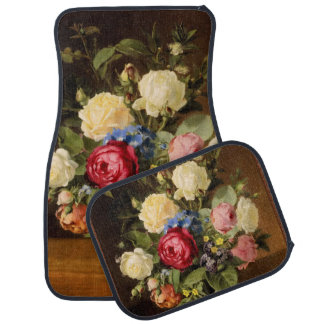 Antique Print "Victorian Roses" Car Mats