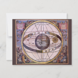 Antique Ptolemaic Solar System, Andreas Cellarius