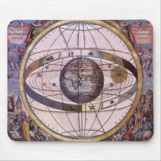 Antique Ptolemaic Solar System, Andreas Cellarius Mouse Pad
