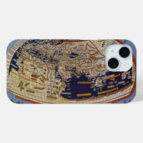 Antique Ptolemaic World Map Johannes of Arnsheim iPhone 15 Case