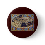 Antique Ptolemaic World Map, Johannes of Arnsheim Pinback Button