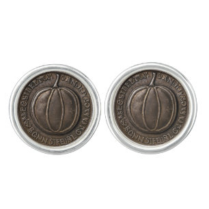 Antique Pumpkin Coin Cufflinks