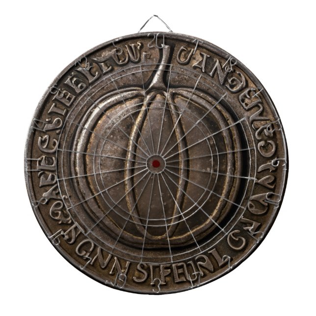 Antique Pumpkin Coin Dart Board (Front)