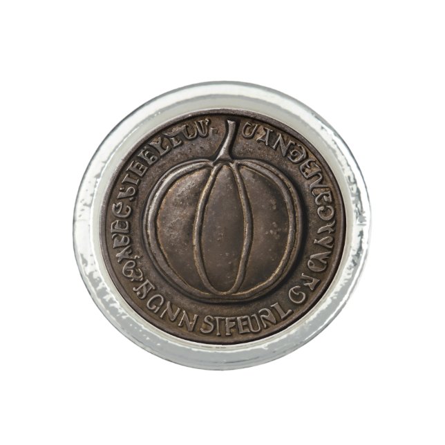 Antique Pumpkin Coin Ring (Front)