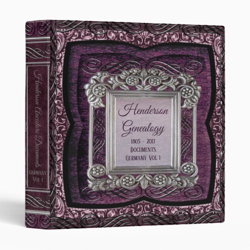 Antique Purple Genealogy Family Tree Binder Album