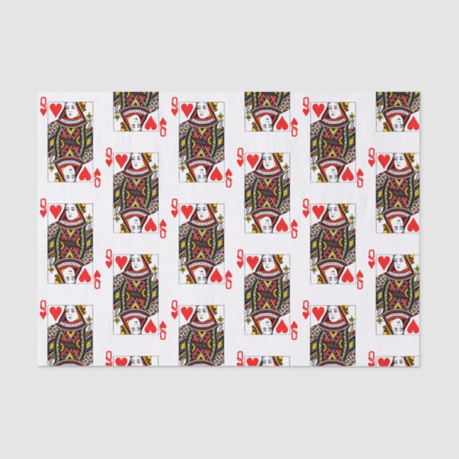 Antique Queen of Hearts Tissue Paper (Front)