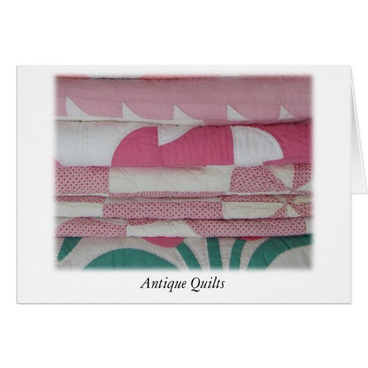 Antique Quilts in Pink Cards (Front Horizontal)