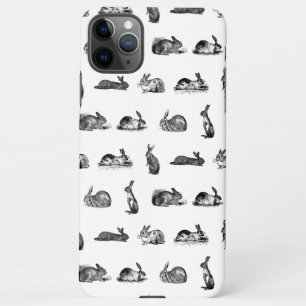 Antique Rabbits Vintage Art CUSTOM COLOR iPhone 11Pro Max Case