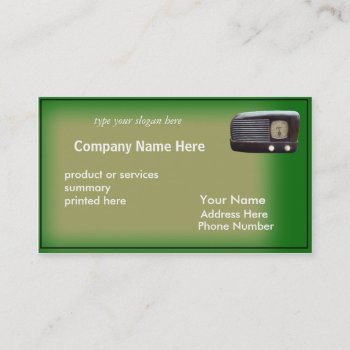 Antique Radio Card-customize Business Card by MakaraPhotos at Zazzle