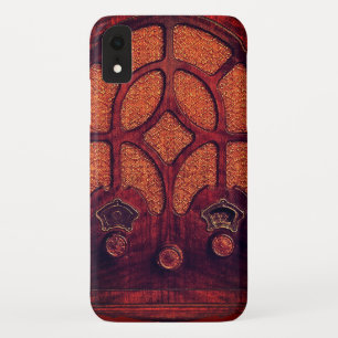 Antique radio wood elegant art deco cathedral iPhone XR case