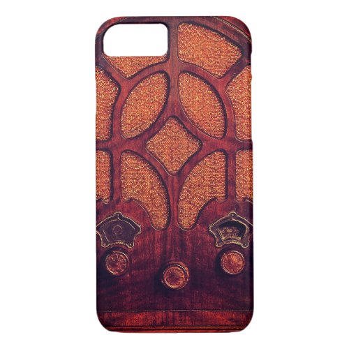 Antique radio wood elegant art deco cathedral  iPhone 87 case
