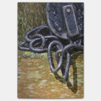Antique Railroad Lock & Chain Post-it Notes by WackemArt at Zazzle