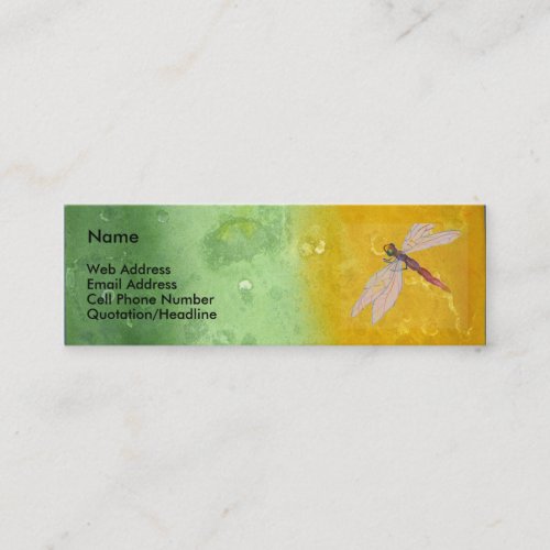 Antique Rainbow/Dragonfly Business Card Template