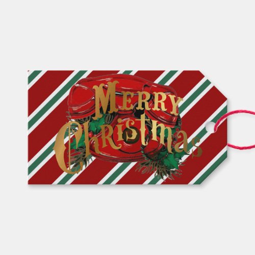 Antique Red Christmas Telephone Coordinating Gift Tags