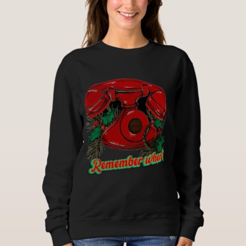 Antique Red Christmas Telephone Coordinating Sweatshirt