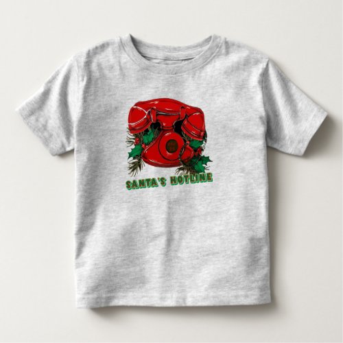 Antique Red Christmas Telephone Coordinating Toddler T_shirt