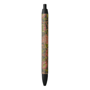 Antique Red Floral and Grapes Botanical Pattern Pen