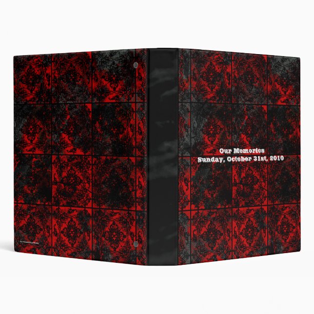 Antique Red Gothic wedding photo album Binder (Background)