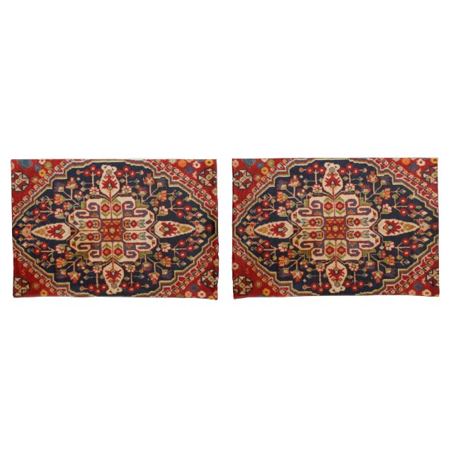 Antique Red Persian Turkish Kilim Rug  Pillow Case (Front-Set)